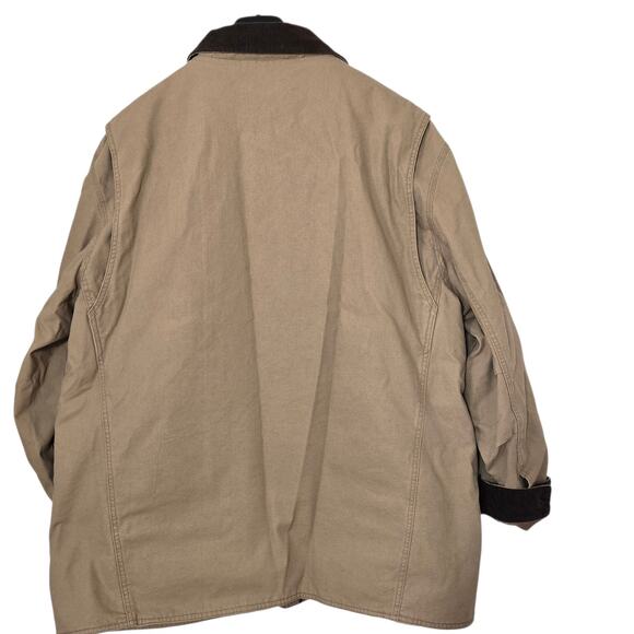 Vintage Orvis Jacket Canvas Lined Khaki Tan Barn Work Chore Coat Size XXL - Picture 4 of 13